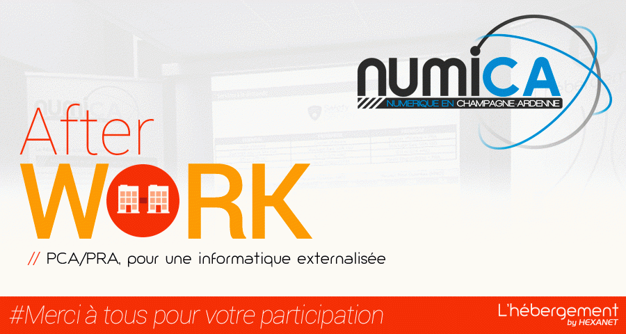 Afterwork Numica : PCA/PRA pour une informatique externalisée